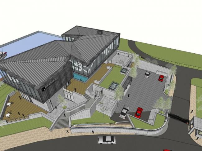 Sketchup商业模型|多层会所，现代风格