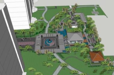 Sketchup景观模型|广场景观，现代中式风格-BIM建筑网