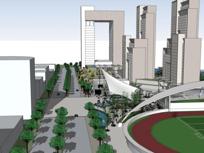 Sketchup景观模型|办公景观，商业景观，现代风格