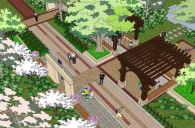 Sketchup景观模型|广场景观，现代风格-BIM建筑网