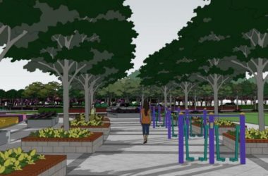 Sketchup景观模型|道路景观，街头公园景观，现代风格-BIM建筑网