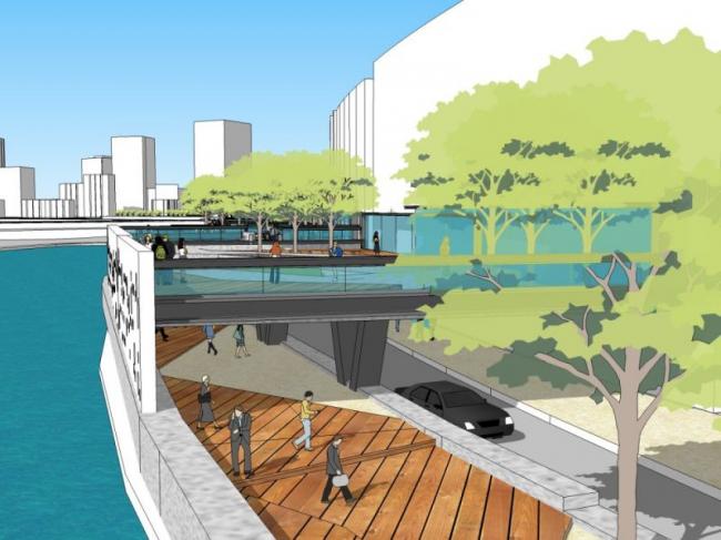 Sketchup景观模型|滨水景观，现代风格