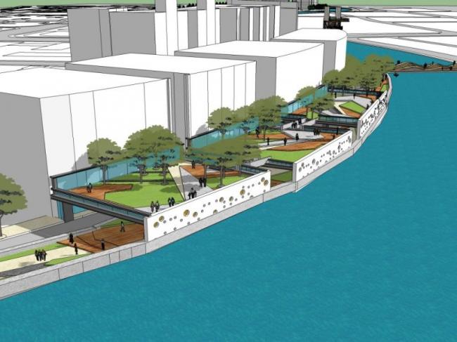 Sketchup景观模型|滨水景观，现代风格