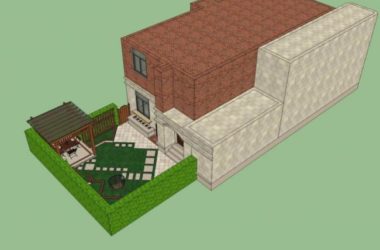 Sketchup景观模型|别墅景观，庭院景观，现代风格-BIM建筑网