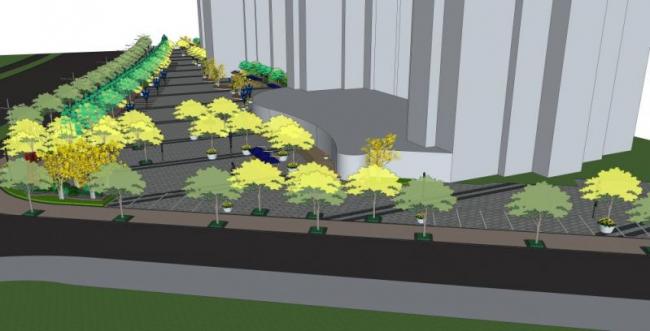 Sketchup景观模型|小区景观，住宅景观，现代风格