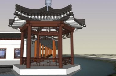 Sketchup古建筑模型|多层古书院改造，仿古，古建筑，中式风格-BIM建筑网
