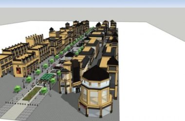 Sketchup商业模型|低层商业街，古典风格-BIM建筑网