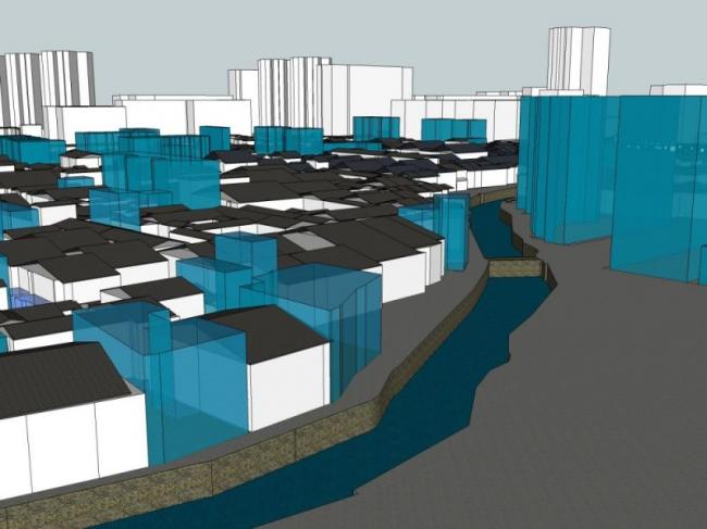Sketchup住宅模型|多层青年旅社，现代中式风格