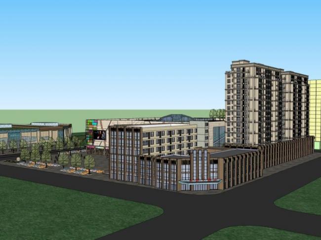 Sketchup住宅模型|高层商住小区，居住建筑，古典风格