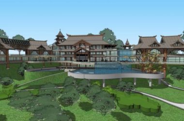 Sketchup商业模型|多层会所，中式风格-BIM建筑网