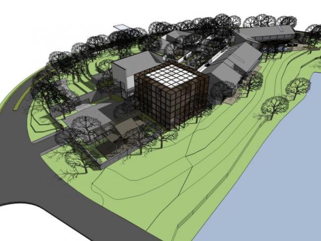 Sketchup商业模型|低层万科会所，现代风格