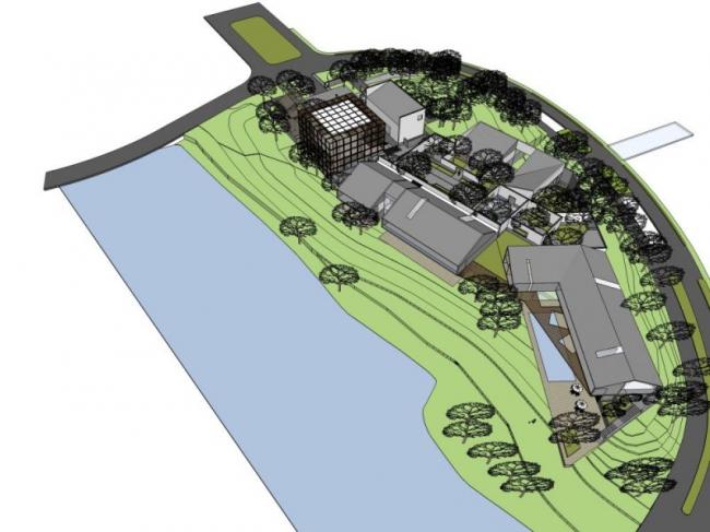 Sketchup商业模型|低层万科会所，现代风格