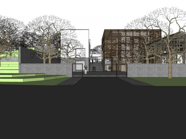 Sketchup商业模型|低层万科会所，现代风格