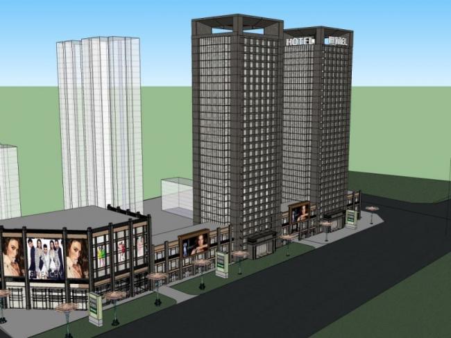 Sketchup酒店模型|高层酒店，现代风格