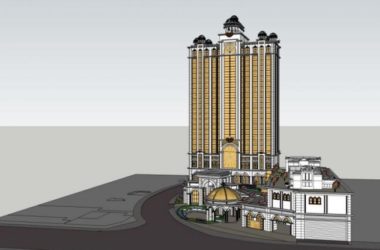 Sketchup酒店模型|高层酒店，古典风格-BIM建筑网