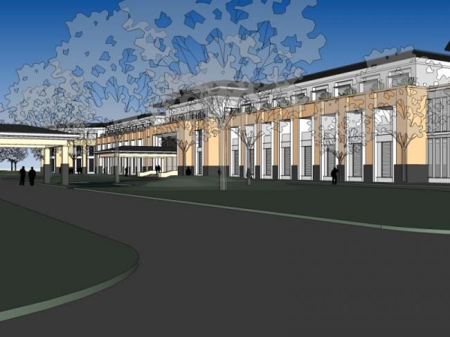 Sketchup办公模型|多层办公建筑，现代风格