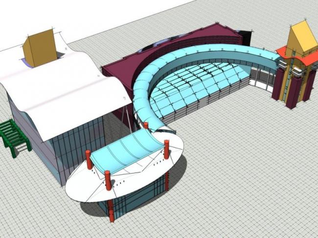 Sketchup商业模型|多层会所，现代风格