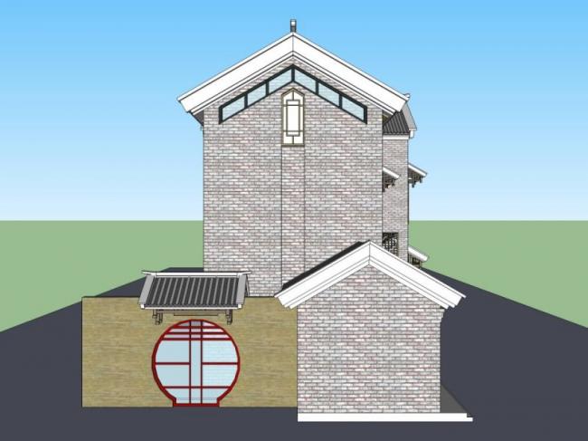 Sketchup商业模型|多层商业建筑，现代中式风格