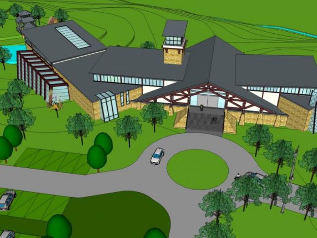 Sketchup商业模型|低层会所，现代风格