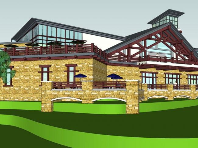 Sketchup商业模型|低层会所，现代风格