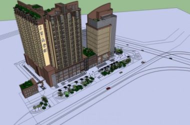 Sketchup住宅模型|高层公寓，居住建筑，古典风格-BIM建筑网