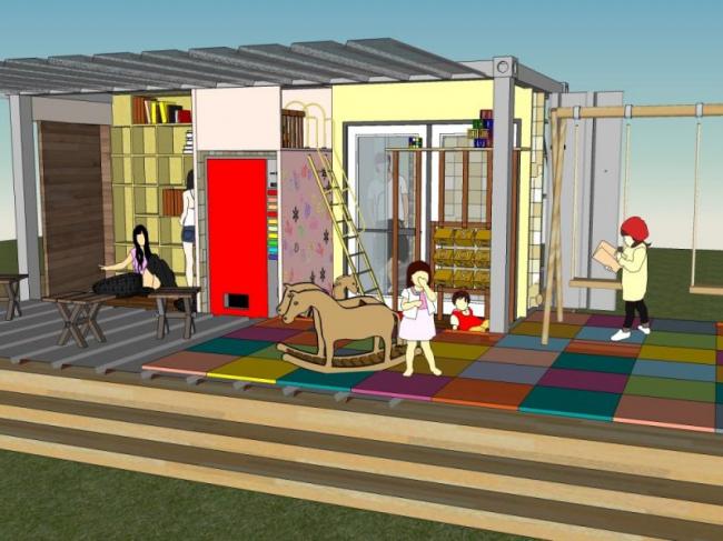 Sketchup住宅模型|集装箱改造住宅，居住建筑，现代风格