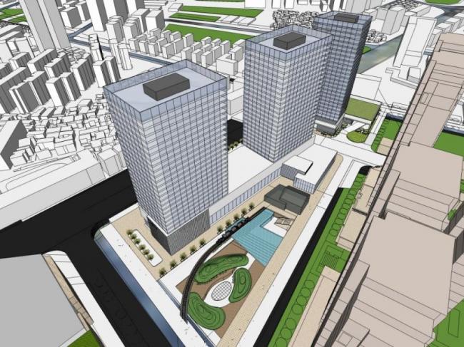 Sketchup综合体模型|多高层商业综合体，办公，酒店，现代风格