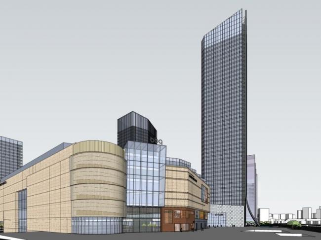 Sketchup综合体模型|多高层商业综合体，办公，酒店，现代风格