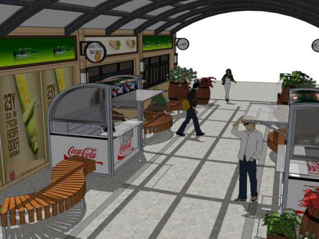 Sketchup景观模型|商业景观，现代风格