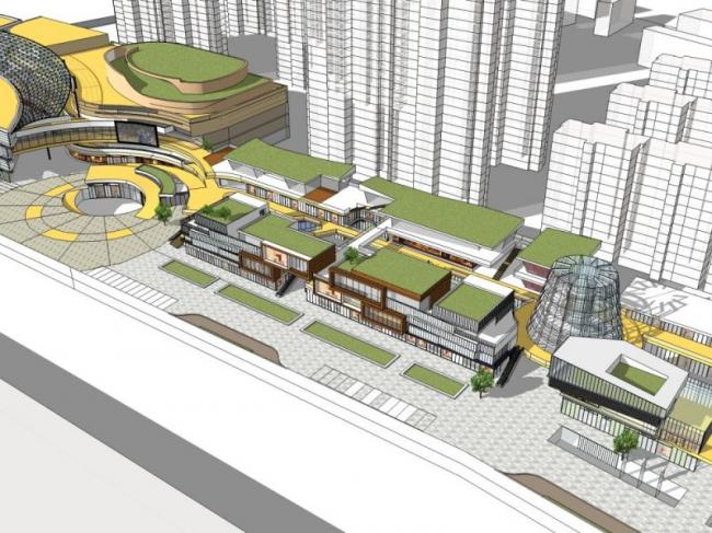 Sketchup商业模型|多层购物中心，现代风格