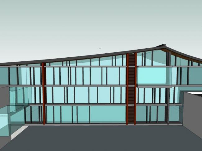 Sketchup商业模型|低层会所，现代中式风格