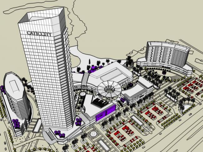 Sketchup综合体模型|超高层商业综合体，酒店，办公，住宅，现代风格