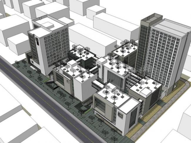 Sketchup商业模型|高层商业中心，现代风格