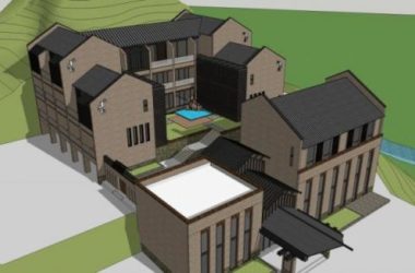 Sketchup商业模型|多层会所，现代风格-BIM建筑网