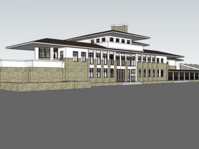 Sketchup商业模型|多层会所，现代风格