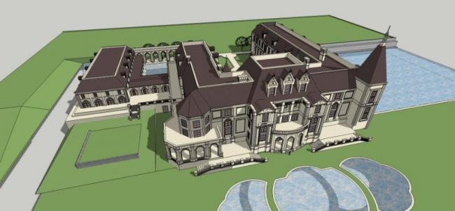 Sketchup商业模型|多层会所，欧式古典风格