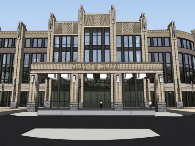 Sketchup商业模型|多层会所，欧式古典风格