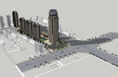 Sketchup商业模型|多层商业街，现代风格-BIM建筑网