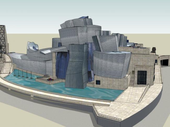 Sketchup文化模型|多层古根海姆博物馆，文化建筑，现代风格