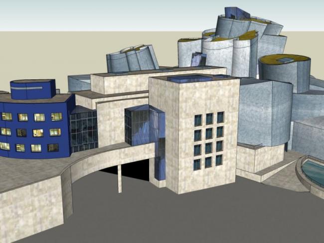 Sketchup文化模型|多层古根海姆博物馆，文化建筑，现代风格