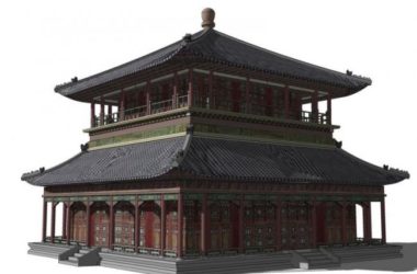 Sketchup古建筑模型|多层茶楼，中式风格，古建-BIM建筑网