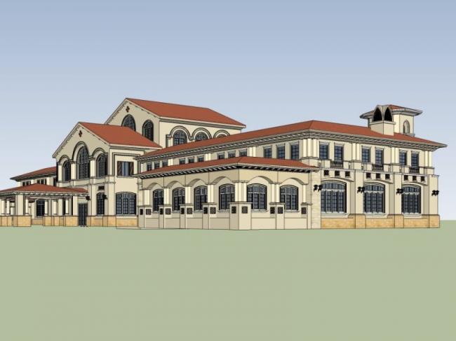 Sketchup商业模型|多层会所，古典风格