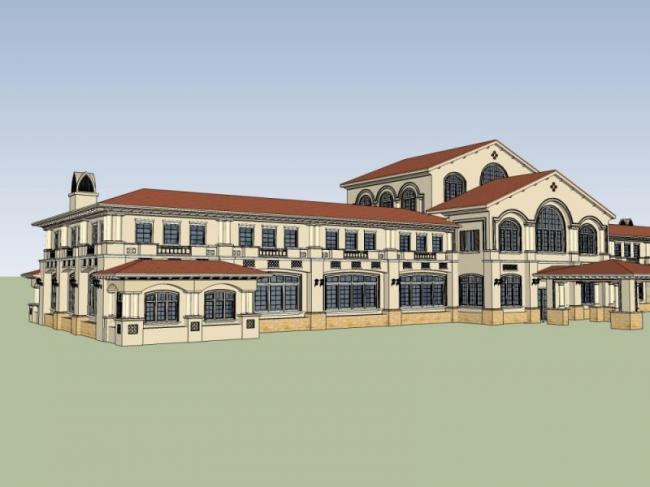 Sketchup商业模型|多层会所，古典风格