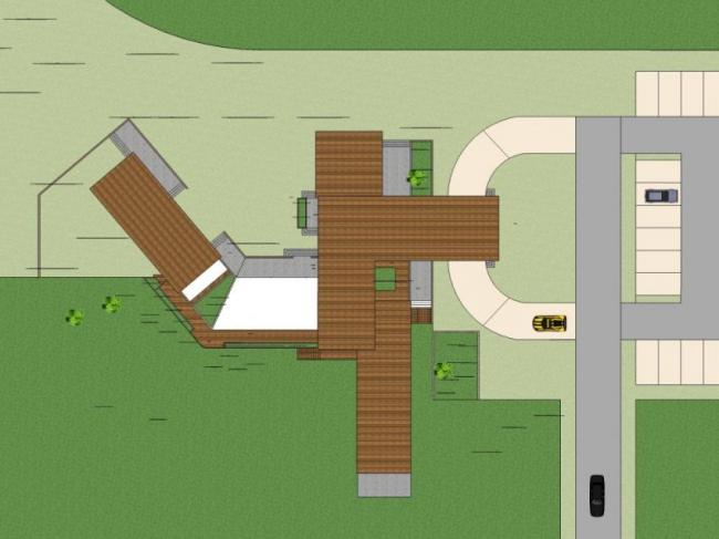 Sketchup商业模型|低层会所，现代风格