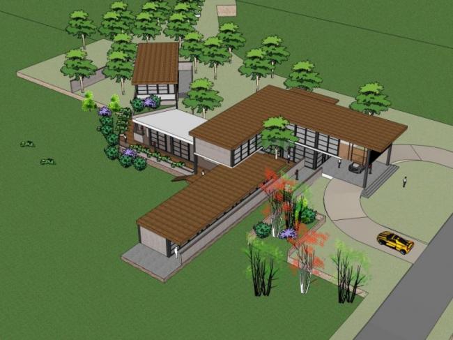 Sketchup商业模型|低层会所，现代风格