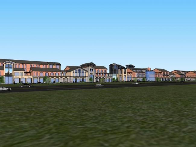 Sketchup商业模型|多层商业步行街，现代风格