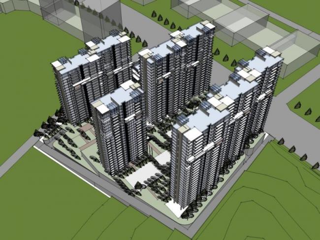 Sketchup住宅模型|高层住宅，现代风格