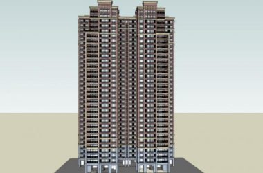 Sketchup住宅模型|超高层住宅，居住建筑，古典风格-BIM建筑网