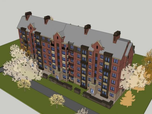 Sketchup住宅模型|多层住宅，古典风格