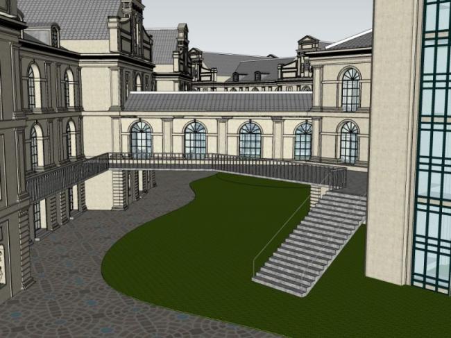 Sketchup住宅模型|多层住宅，联排，古典风格